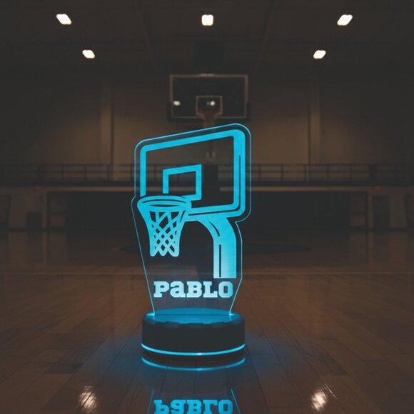 Personalized Basketball Night Light – Custom LED Lamp for Fans - Picture 8 of 8